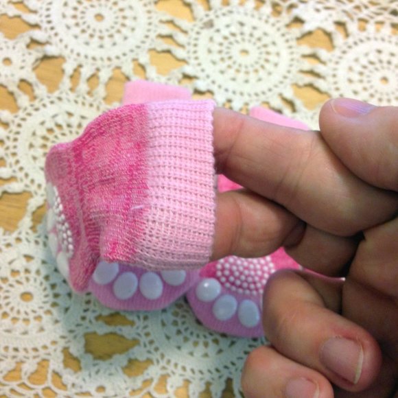 Non-Slip Dog Boots for itty bitty doggies, pink - Picture 2 of 6